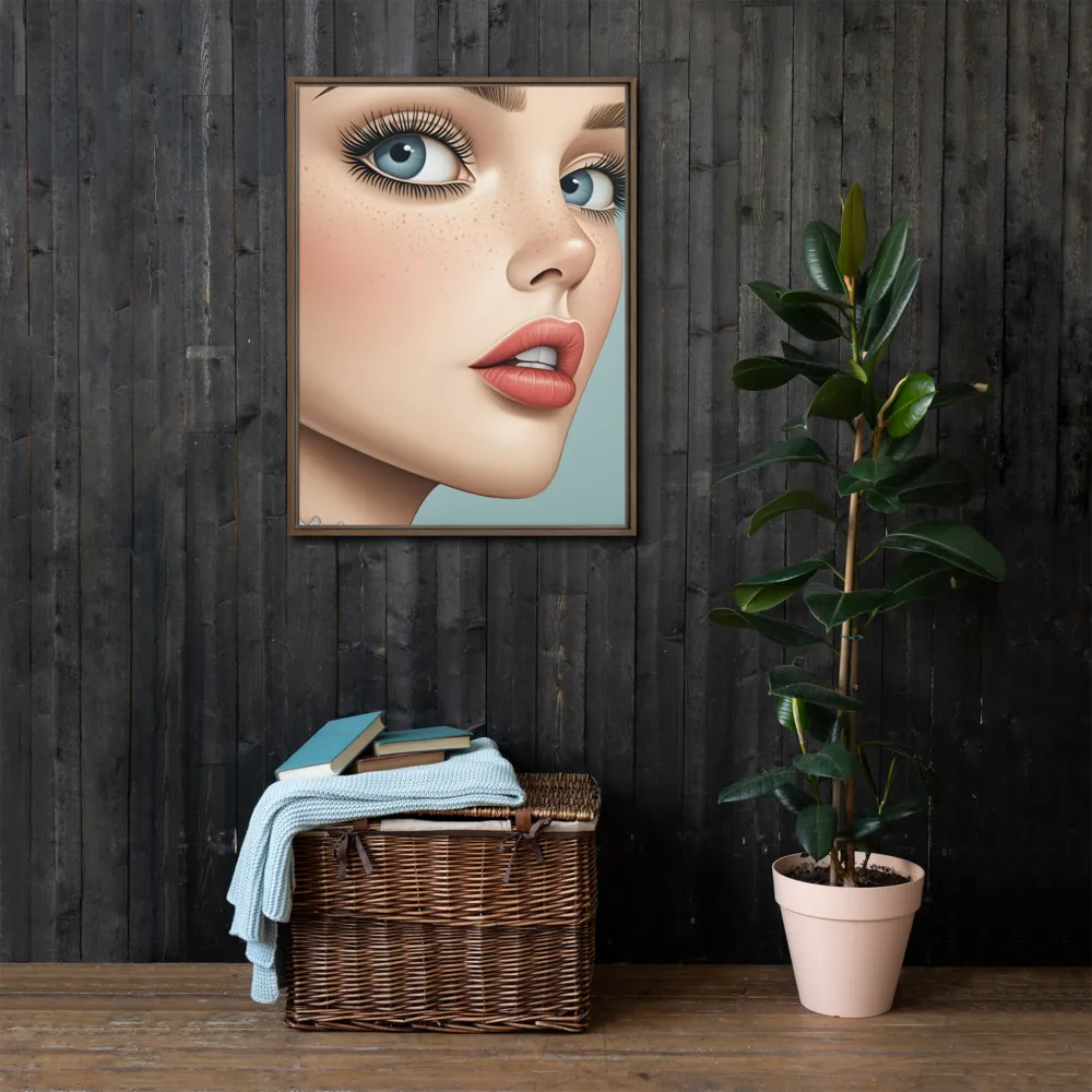 Intriguing Elegance | Canvas with Brown Frame | 24″×32″