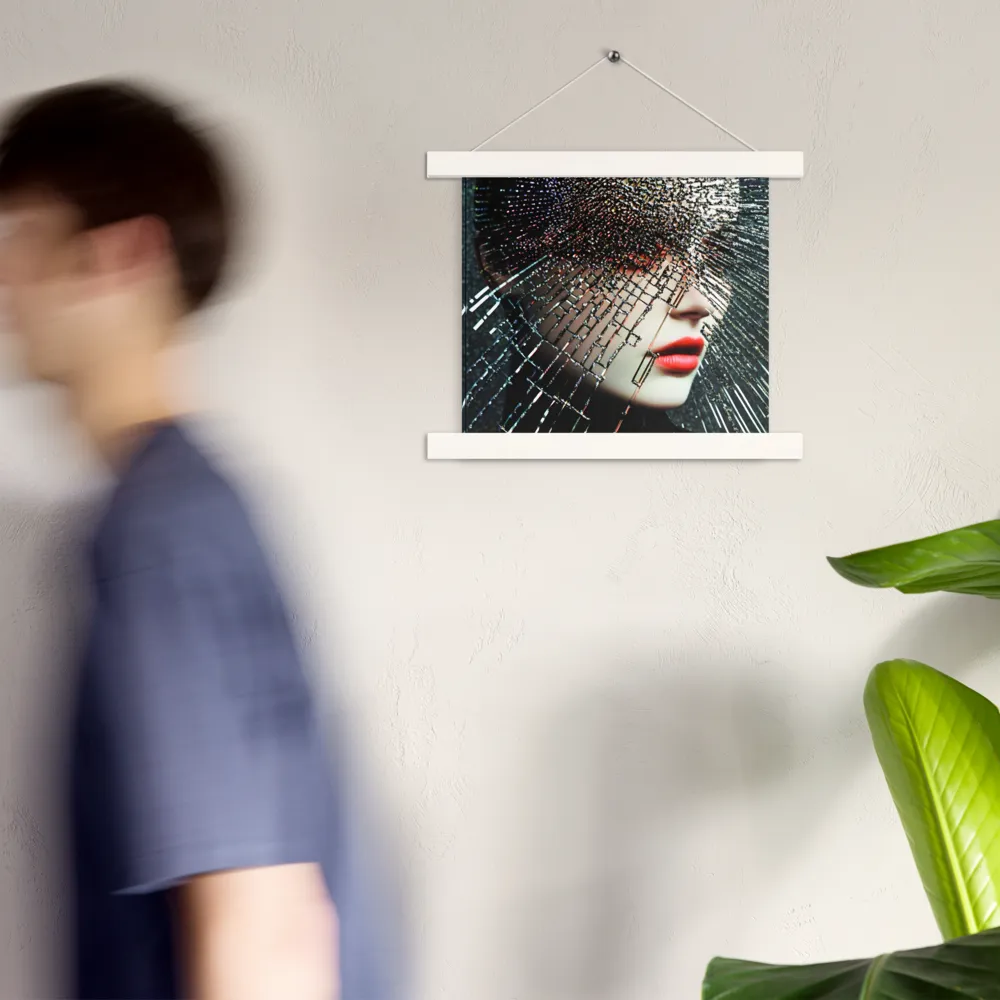 Fractured Identity | Poster With White Wood Hanger | 10″×10″