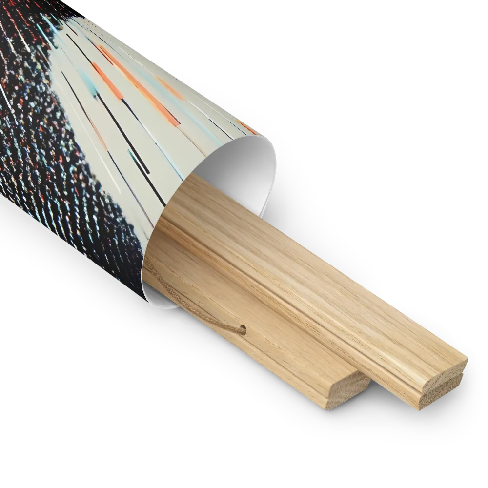 Radiant Reflection: An Abstract Journey of Thought | Poster With Oak Wood Hanger | 16″×16″