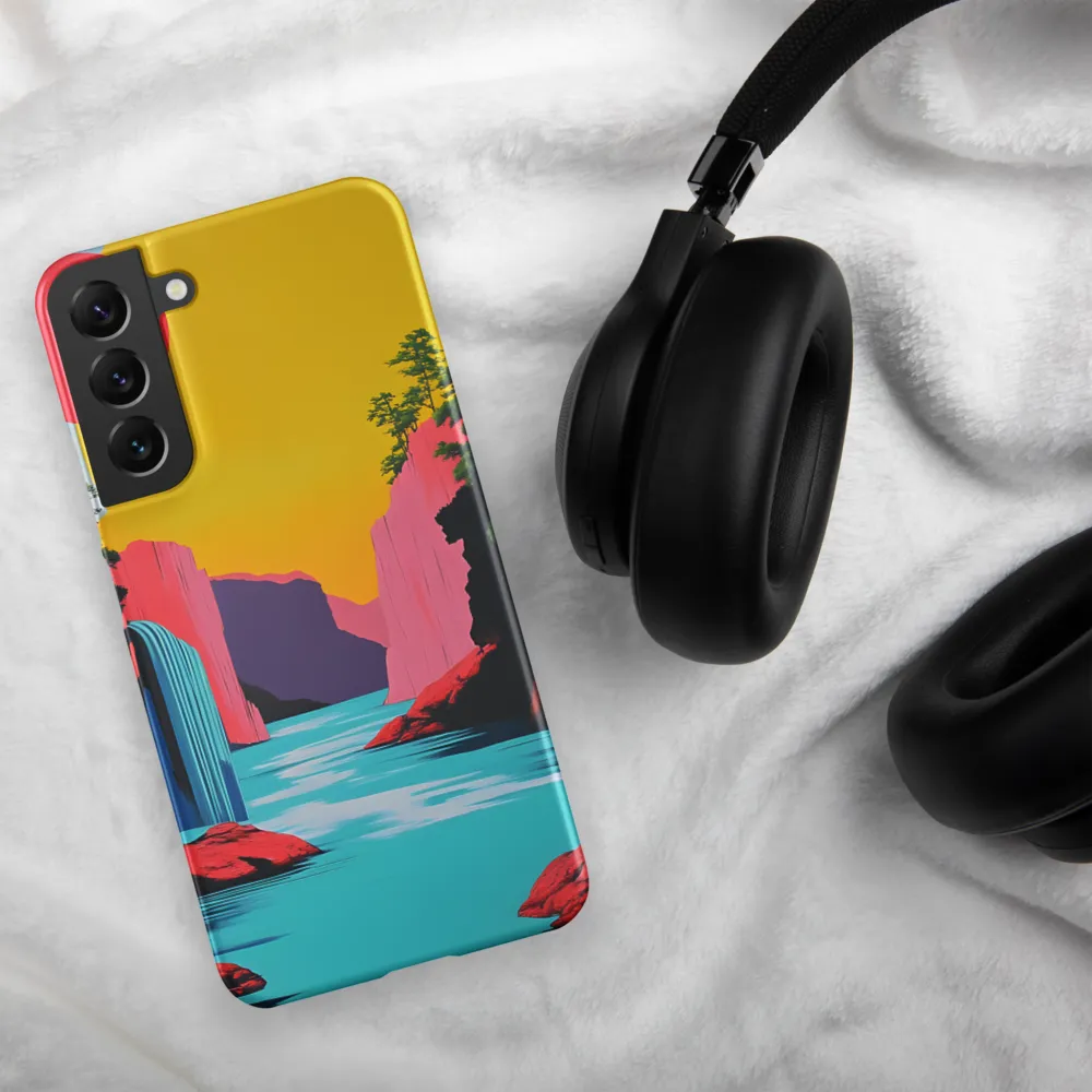 Dreamscape of Pink Cliffs and Turquoise Waters | Phone Case |  S22 Plus | Snap Case | Matte