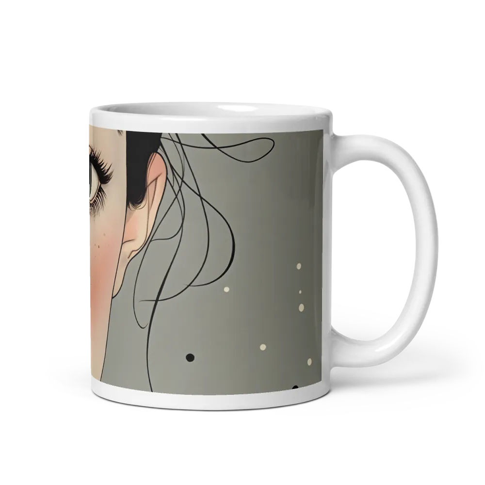 Serenity Captured: A Modern Portrait | Mug with White inside | 11 oz