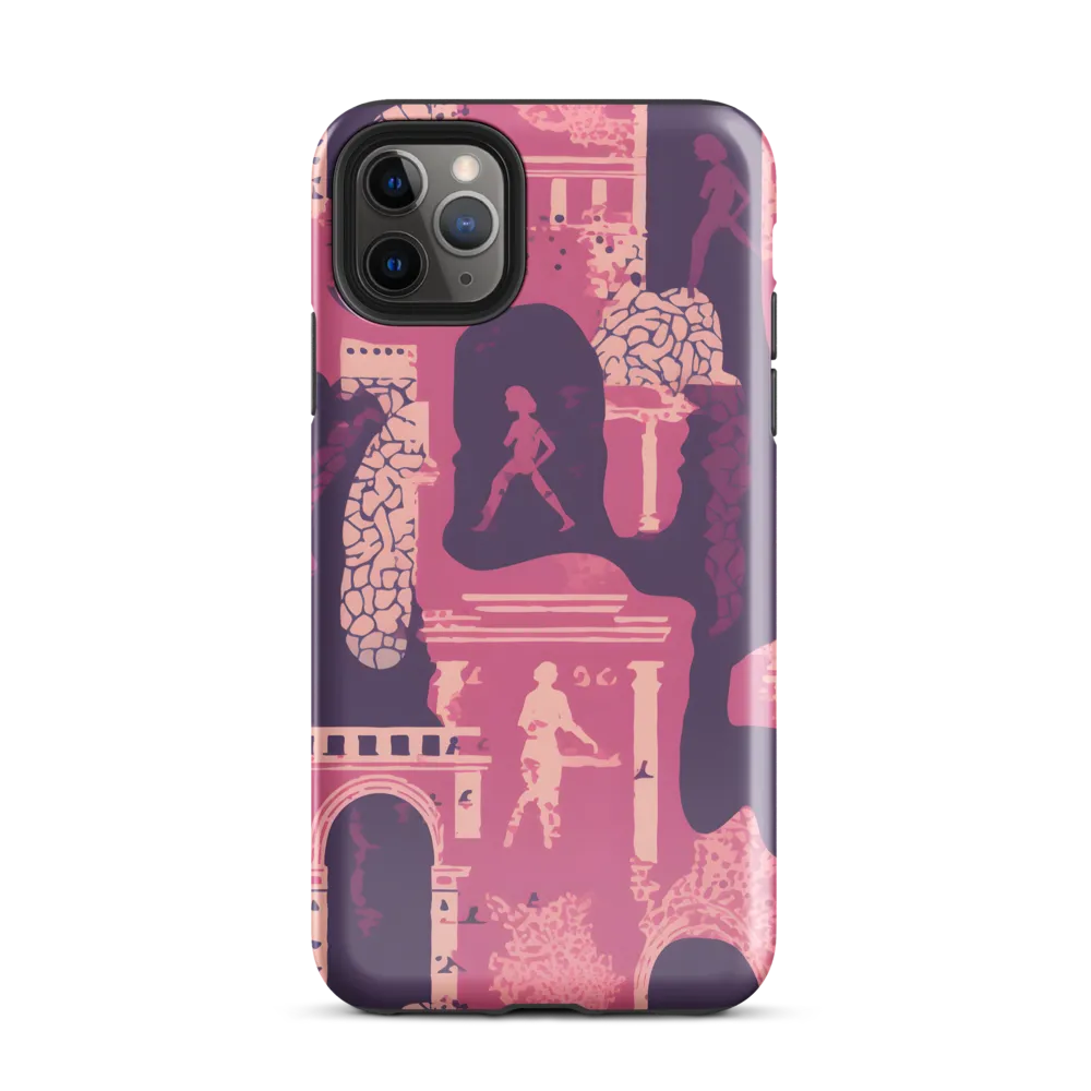 Whimsical Interplay of Figures and Architecture | Phone Case |  11 Pro Max | Tough Case | Glossy