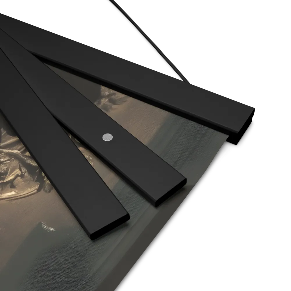 Silent Reflection | Poster With Black Wood Hanger | 12″×12″