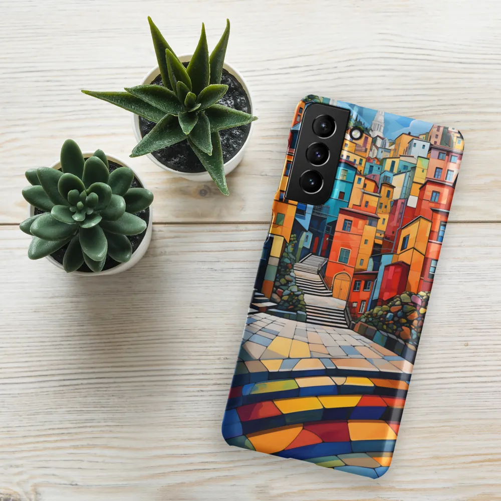 Vibrant Village: A Cubist Journey