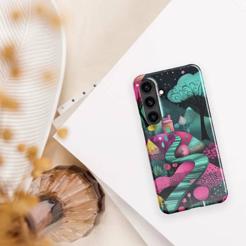 Whimsical Journey through Colorful Lands | Phone Case |  S24 | Snap Case | Glossy