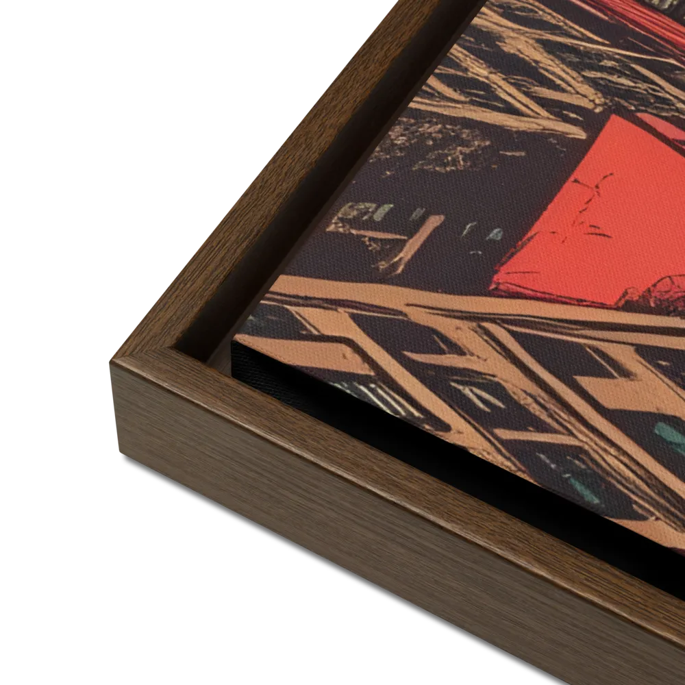 Urban Symphony | Canvas with Brown Frame | 24″×36″