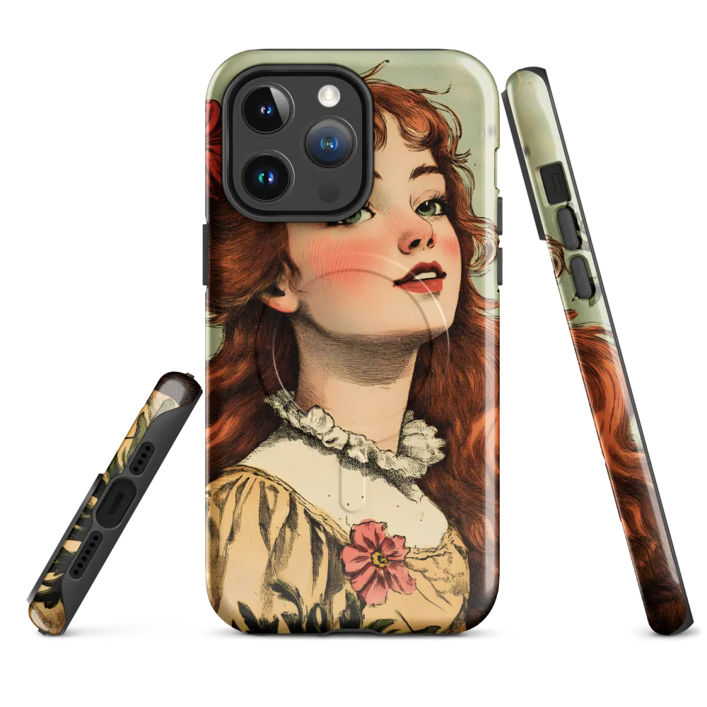 Whimsical Portrait of a Flower-Adorned Girl