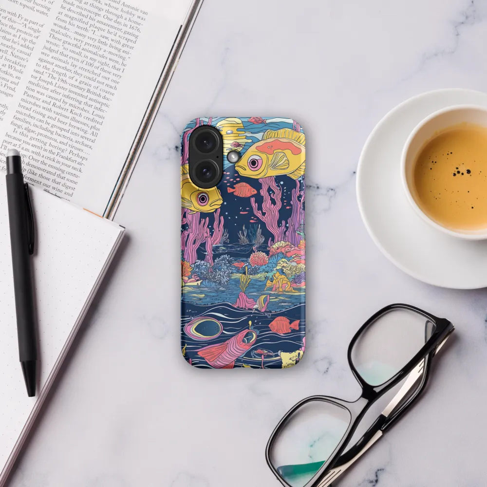 Underwater Dreamscape: A Playful Encounter | Phone Case |  16 | Snap Case | Matte