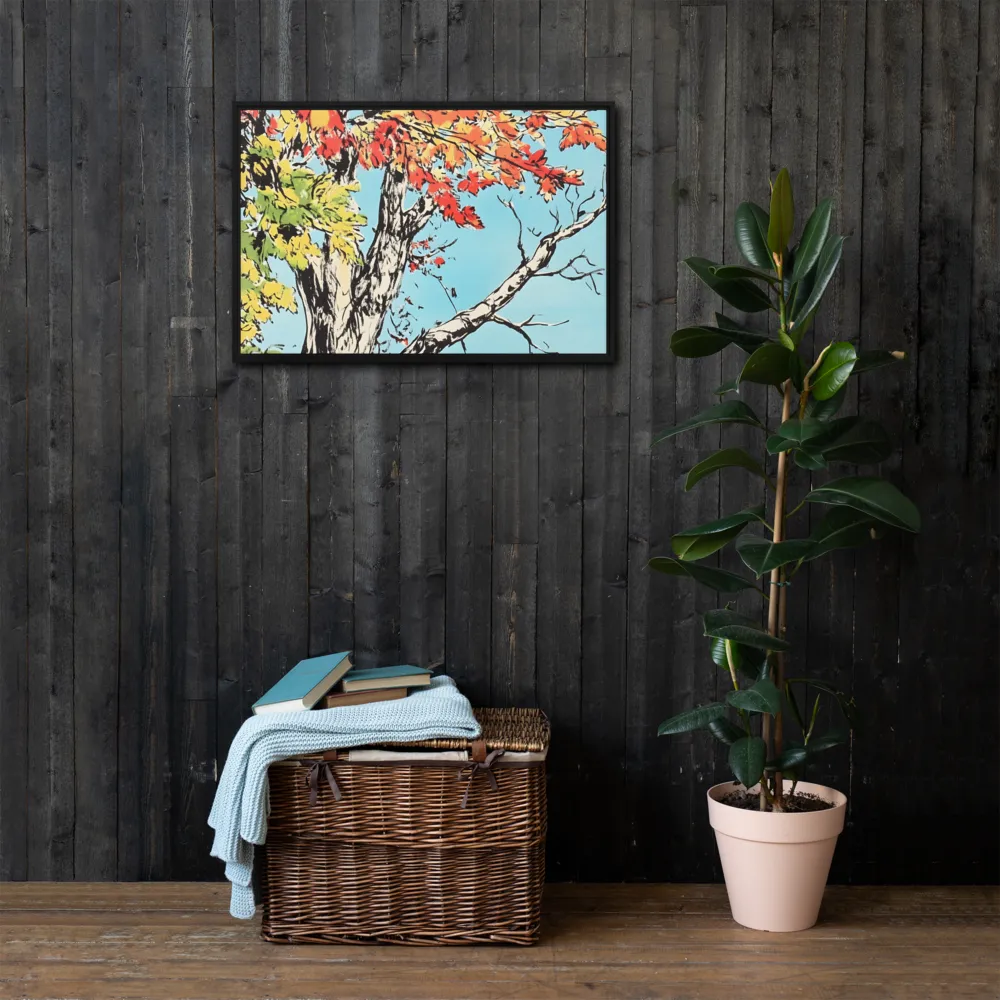 Autumn's Embrace | Canvas with Black Frame | 20″×30″