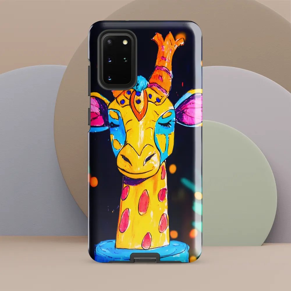 Whimsical Giraffe in Vibrant Colors