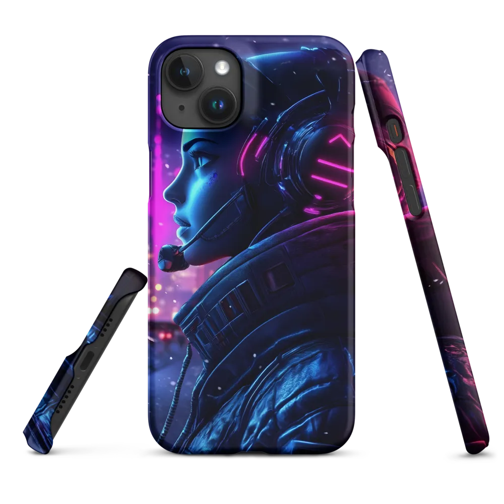 Dystopian Elegance: Cyberpunk Figure in Neon