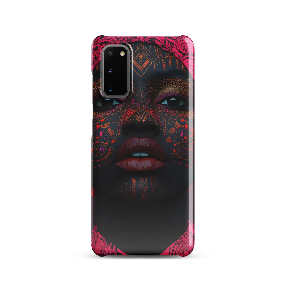 Neon Adornments: A Portrait of Cultural Expression | Phone Case |  S20 | Snap Case | Glossy