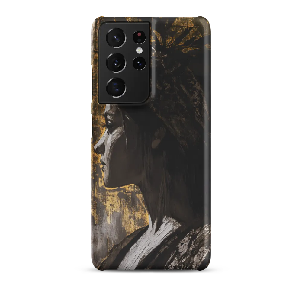 Golden Elegance: A Modern Profile Portrait