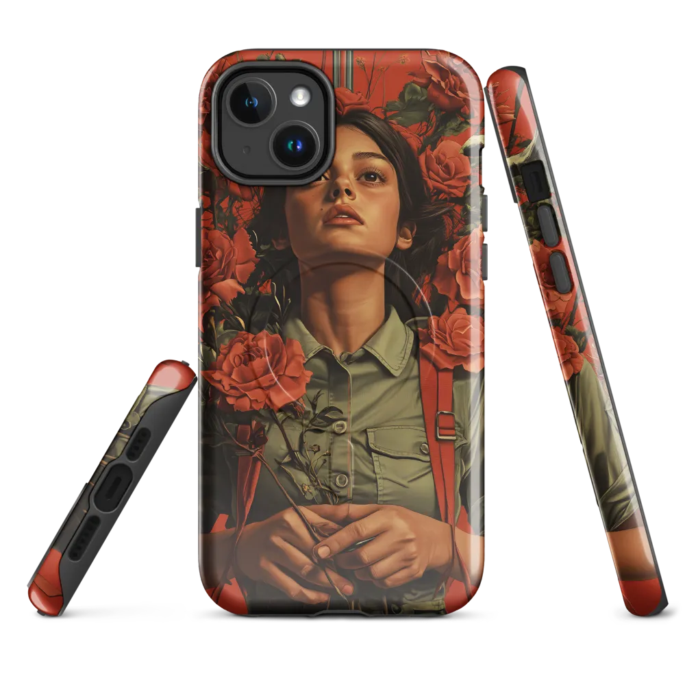 Harmony and Strength: A Portrait Among Roses