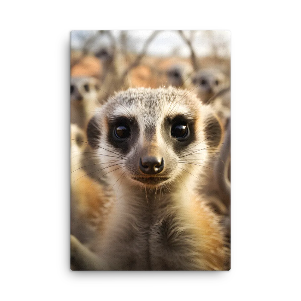 Curious Meerkats in Community | Thin Canvas | 24″×36″