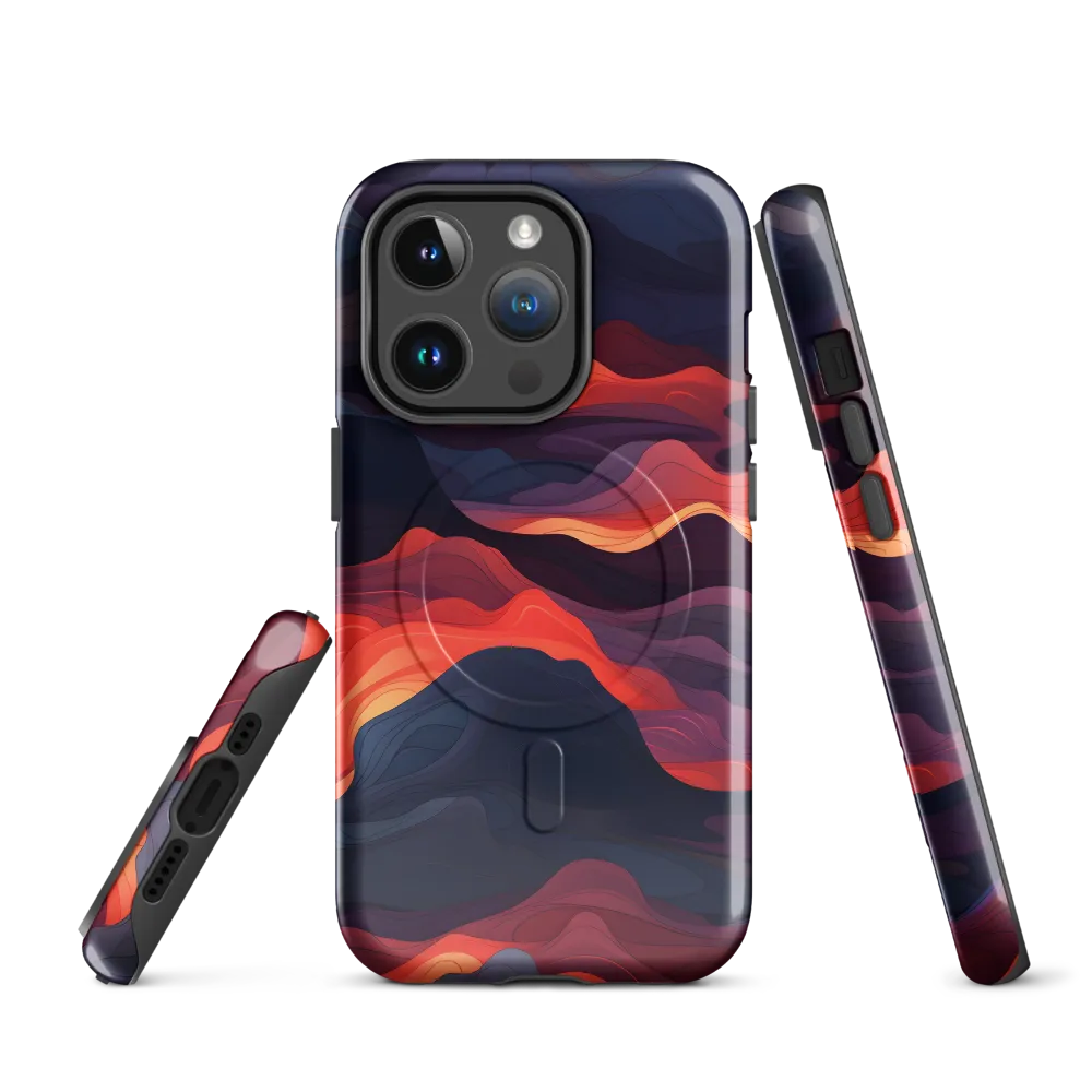 Ethereal Waves of Color | Phone Case |  14 Pro | MagSafe® Tough Case | Glossy