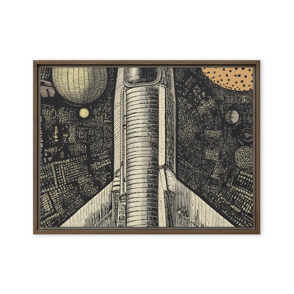 Voyage to the Unknown | Canvas with Brown Frame | 18″×24″