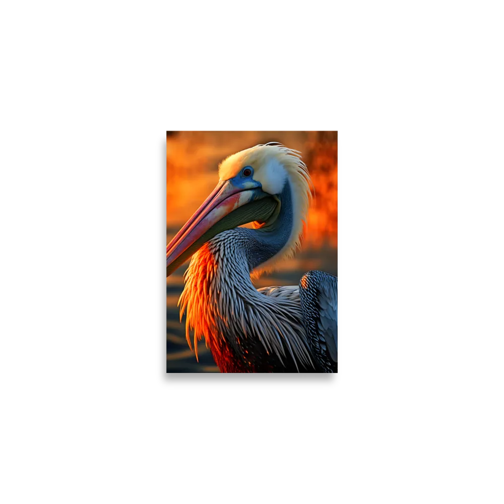 Elegance of the Pelican at Sunset