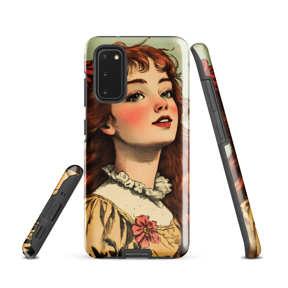 Whimsical Portrait of a Flower-Adorned Girl