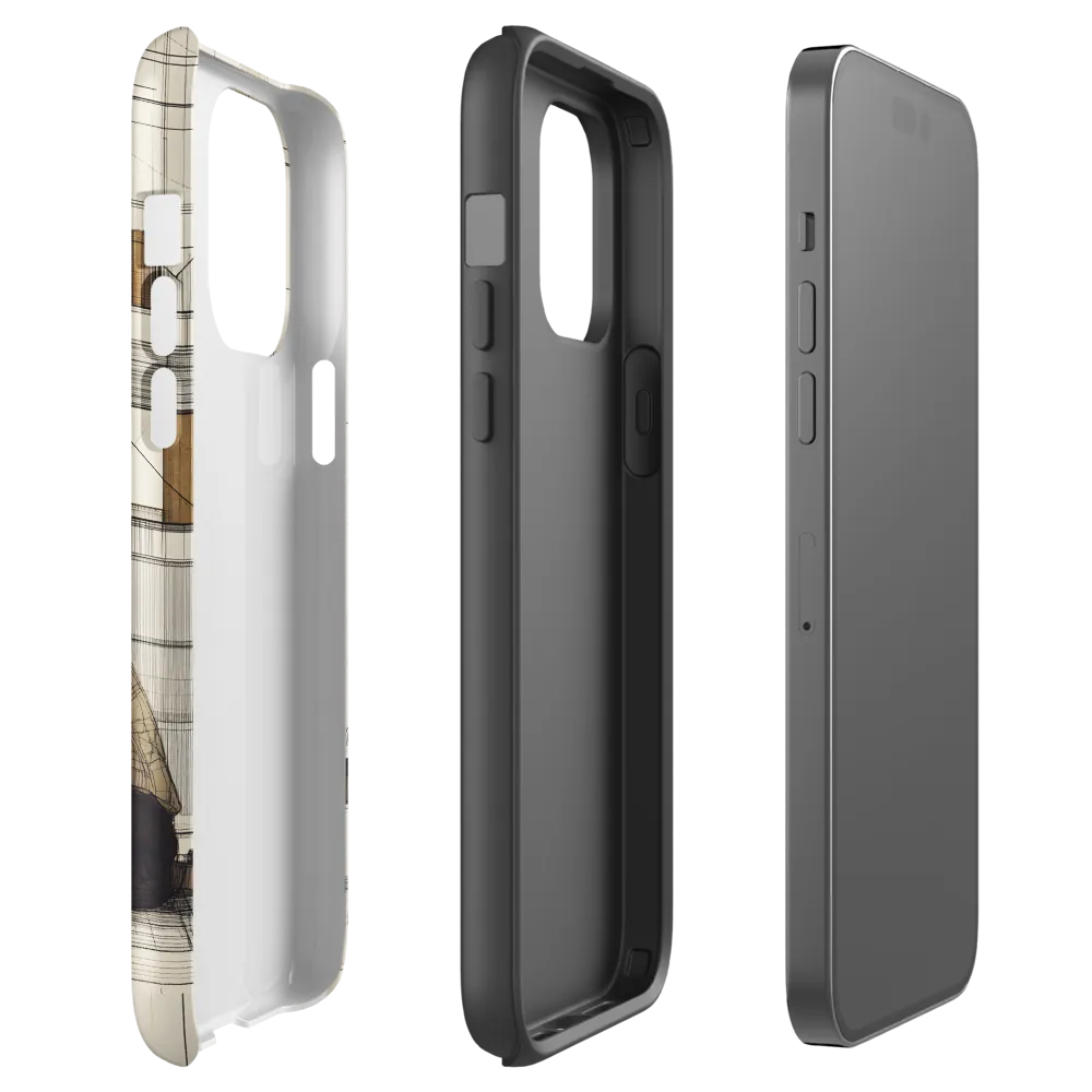 Quiet Reflections in Line | Phone Case |  14 Pro Max | Tough Case | Glossy