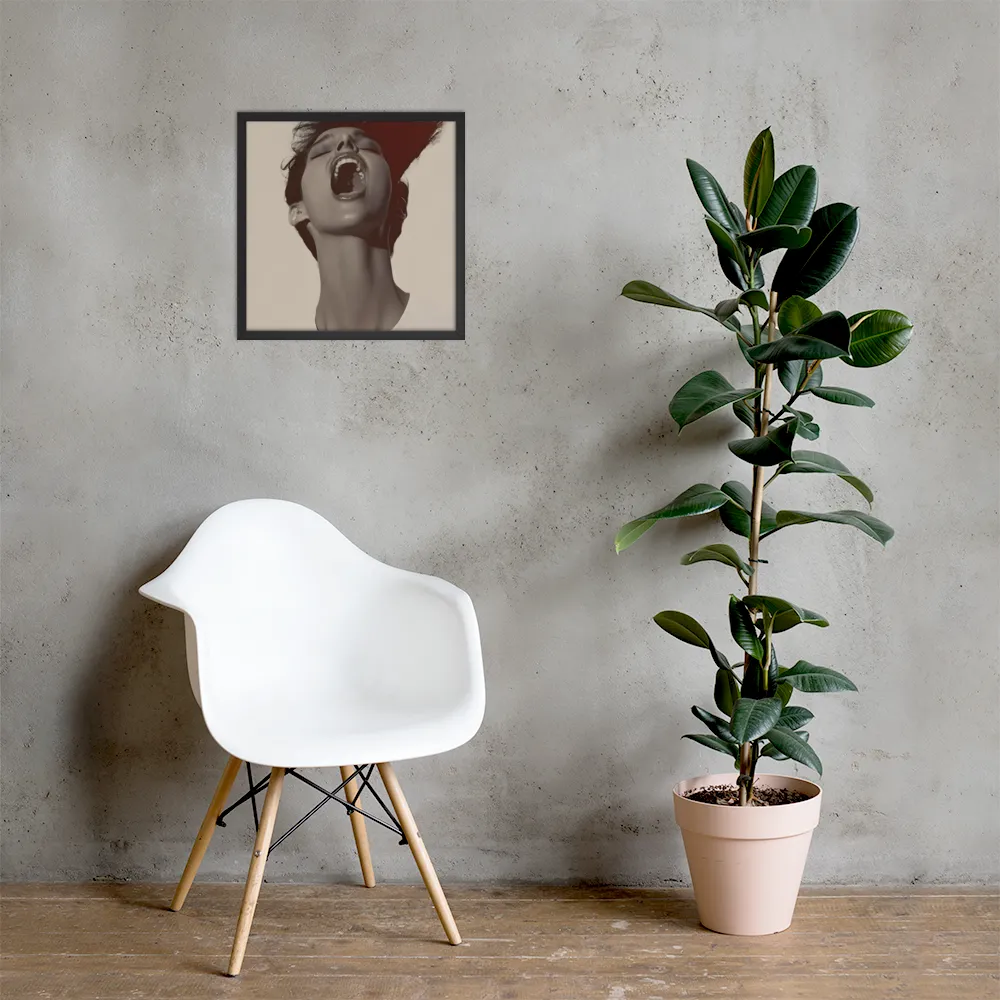 Echoes of Emotion | Poster with Black Frame | 18″×18″