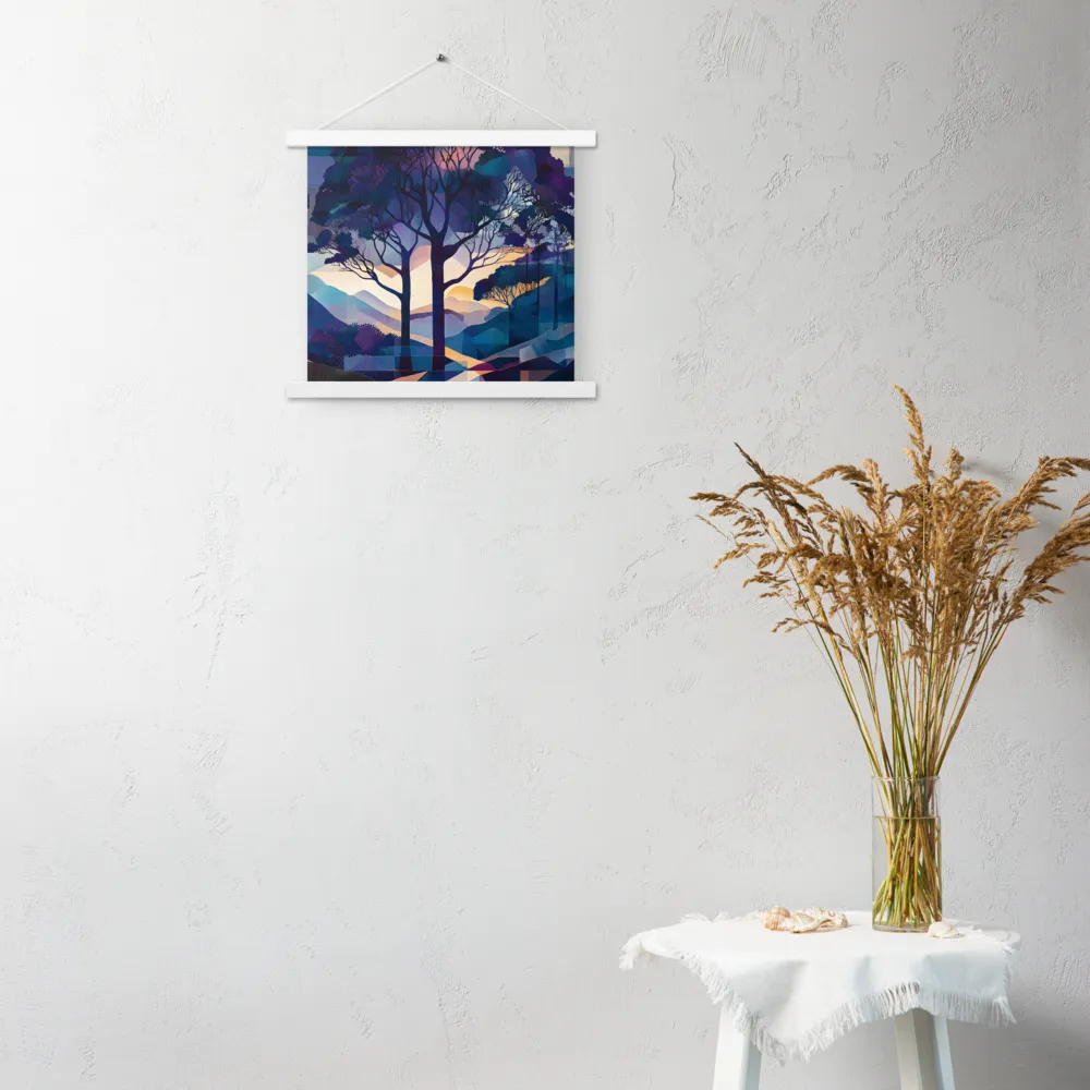 Tranquil Geometry: A Journey Through Color | Poster With White Wood Hanger | 14″×14″