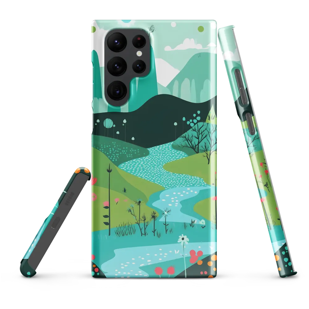 Whimsical River in a Lush Landscape