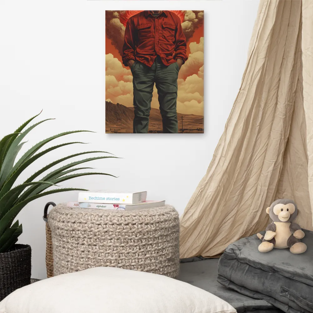 Defiant Spirit in a Surreal Landscape | Canvas | 16″×20″
