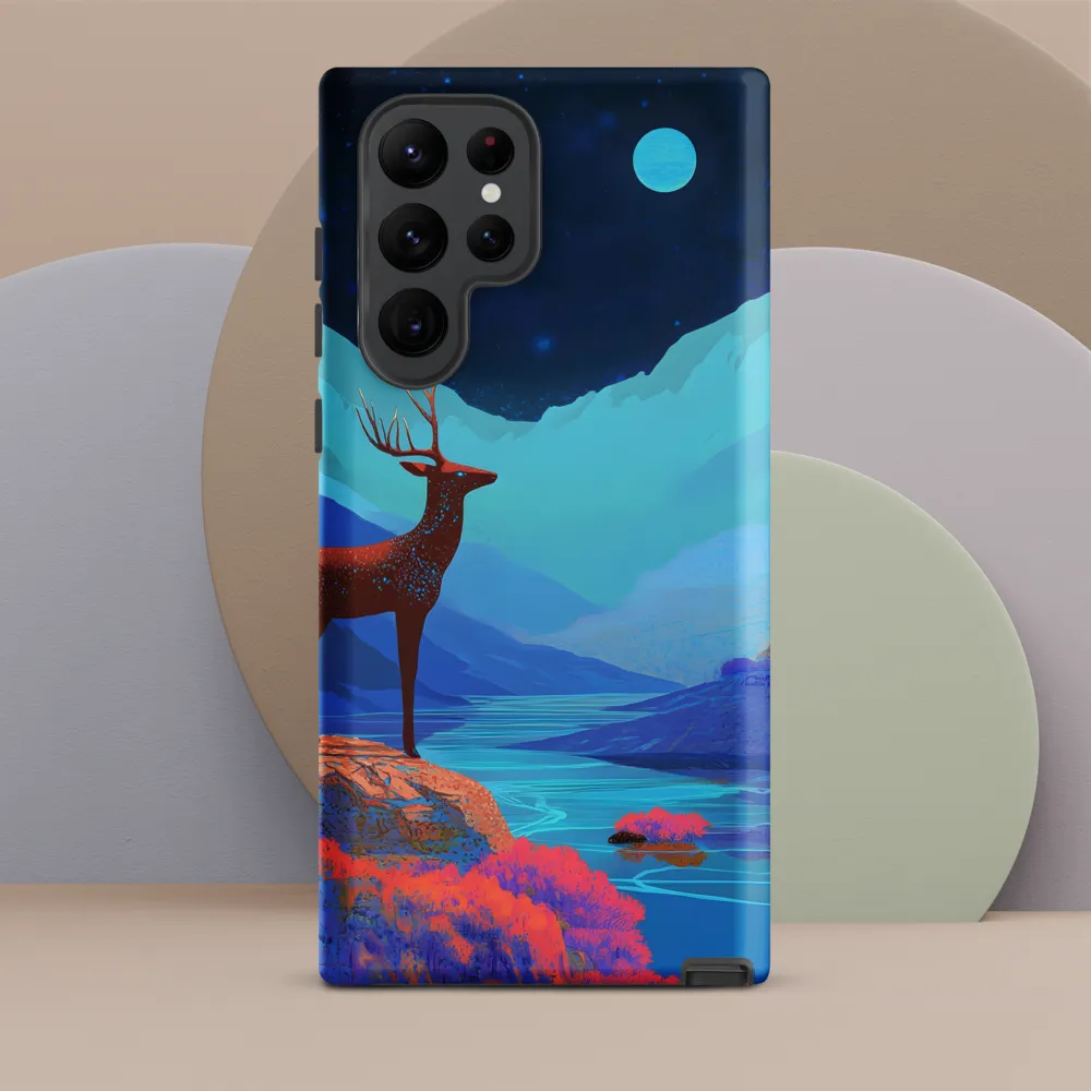 Cosmic Serenity: The Starlit Stag | Phone Case |  S22 Ultra | Tough Case | Matte