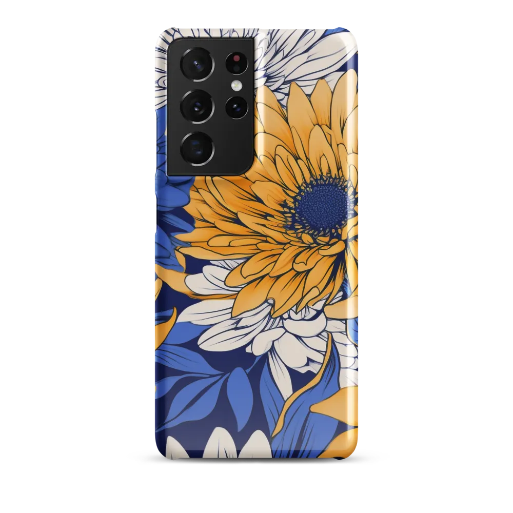 Floral Harmony in Blue and Yellow