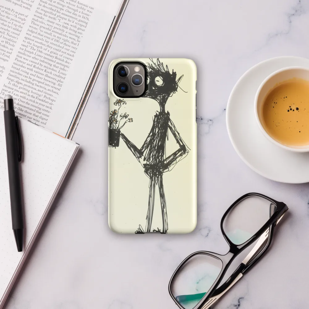 Whimsical Figure with Flowers | Phone Case |  11 Pro Max | Snap Case | Glossy