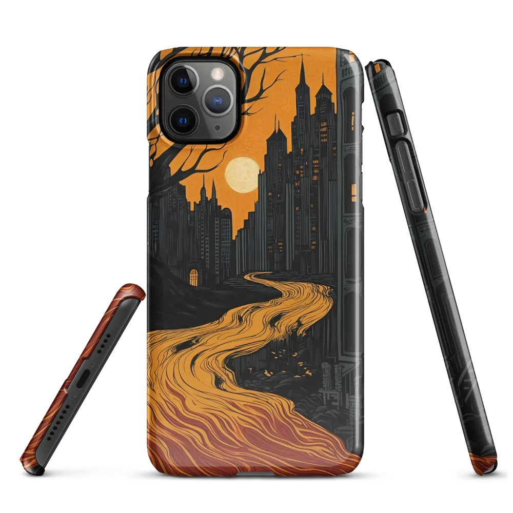 Eerie Cityscape: A Haunting Reflection | Phone Case |  11 Pro Max | Snap Case | Glossy