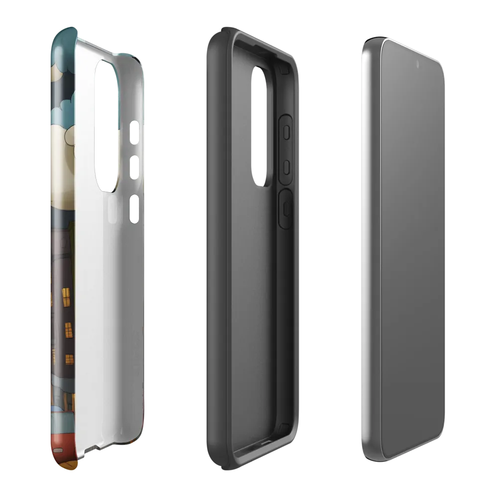 Urban Symphony: A City Awakens at Dusk | Phone Case |  S23 Plus | Tough Case | Glossy