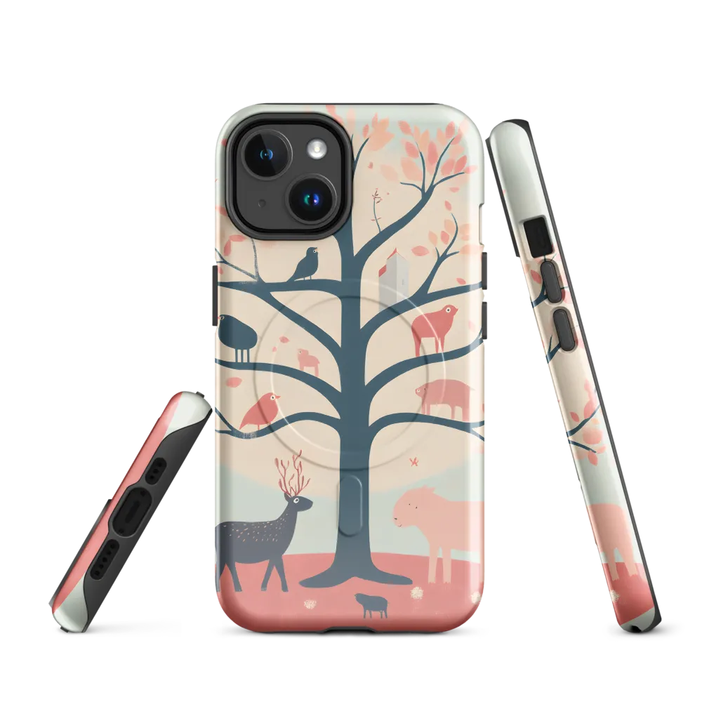 Whimsical Tree with Playful Creatures