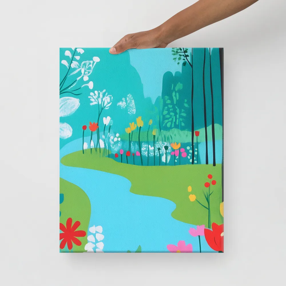 Whispers of Spring: A Colorful Retreat | Canvas | 16″×20″