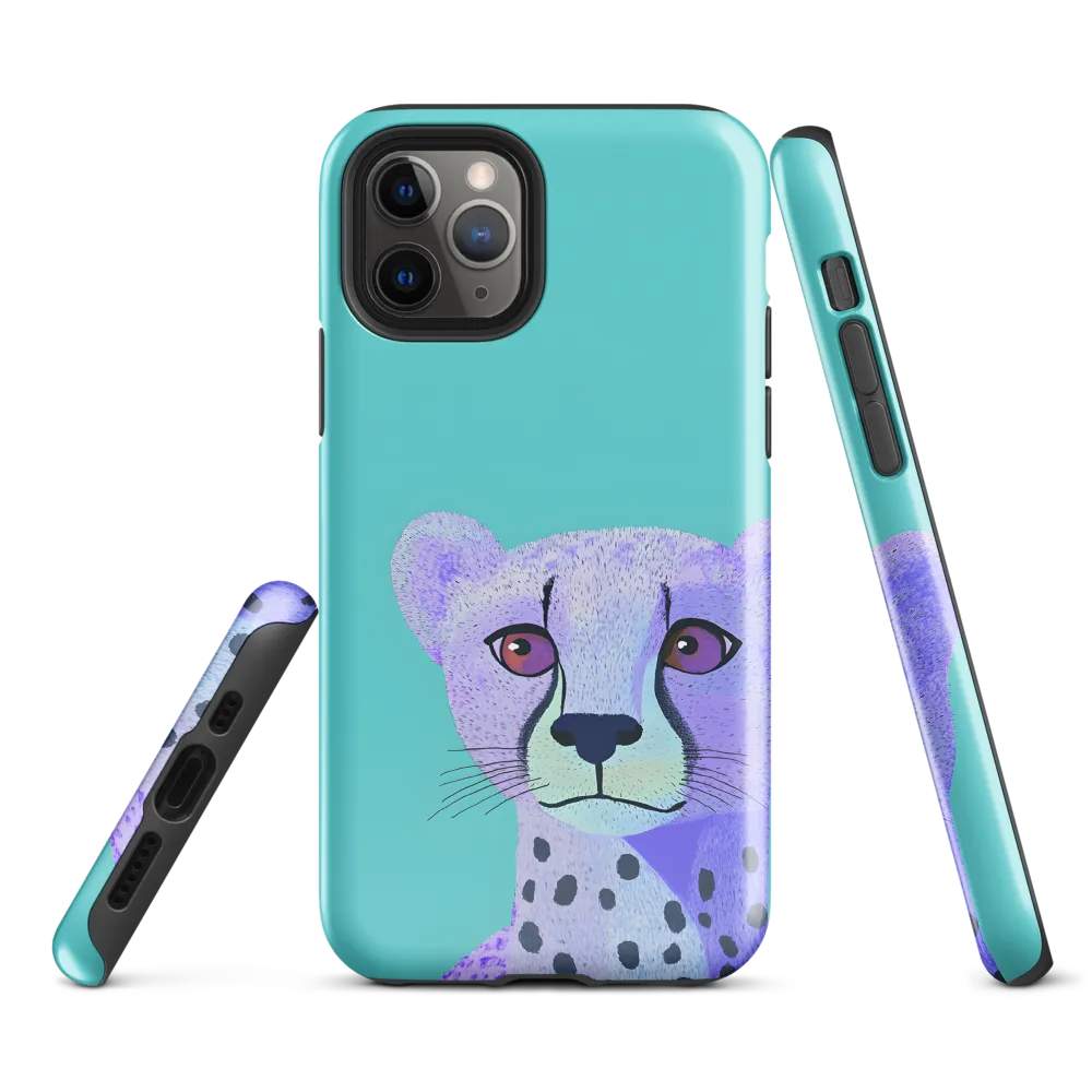 Lavender Cheetah on Turquoise