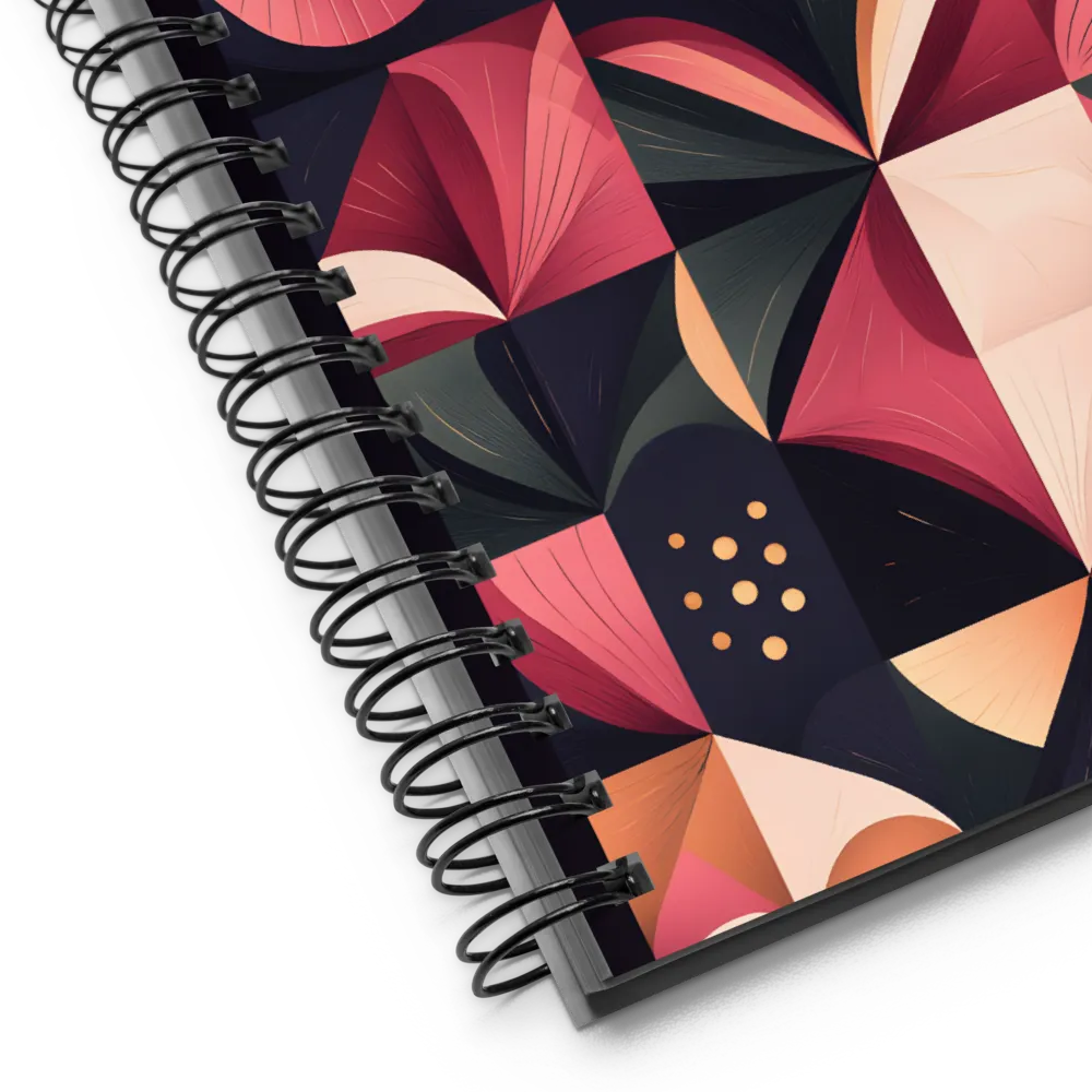 Floral Harmony in Geometry | Spiral Notebook