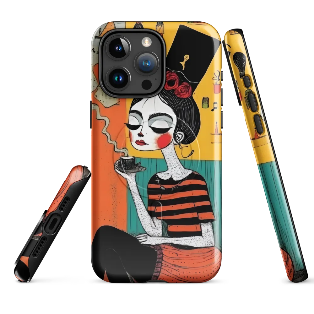 Sipping Serene | Phone Case |  15 Pro Max | MagSafe® Tough Case | Glossy