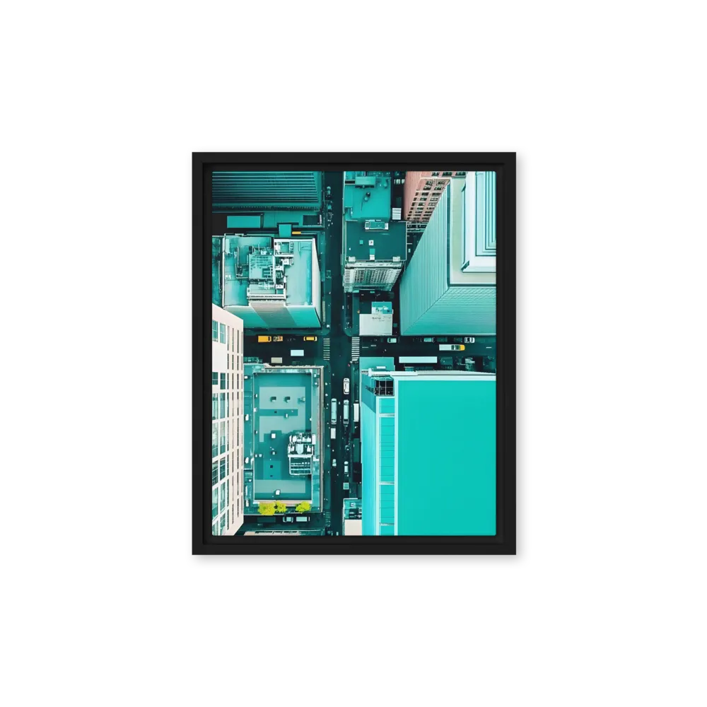 Urban Geometry: Aerial Perspective | Canvas with Black Frame | 11″×14″