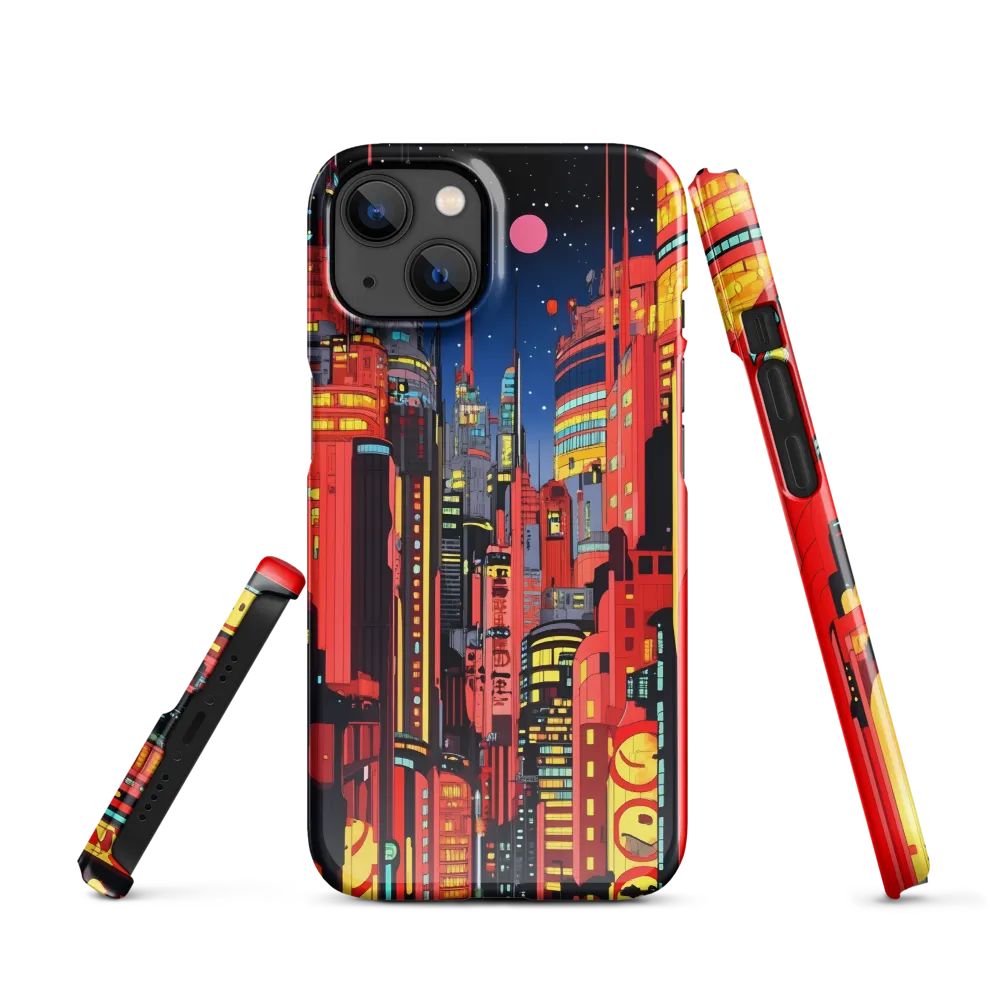 Neon Dreams: A Cyberpunk Cityscape | Phone Case |  13 | Snap Case | Glossy