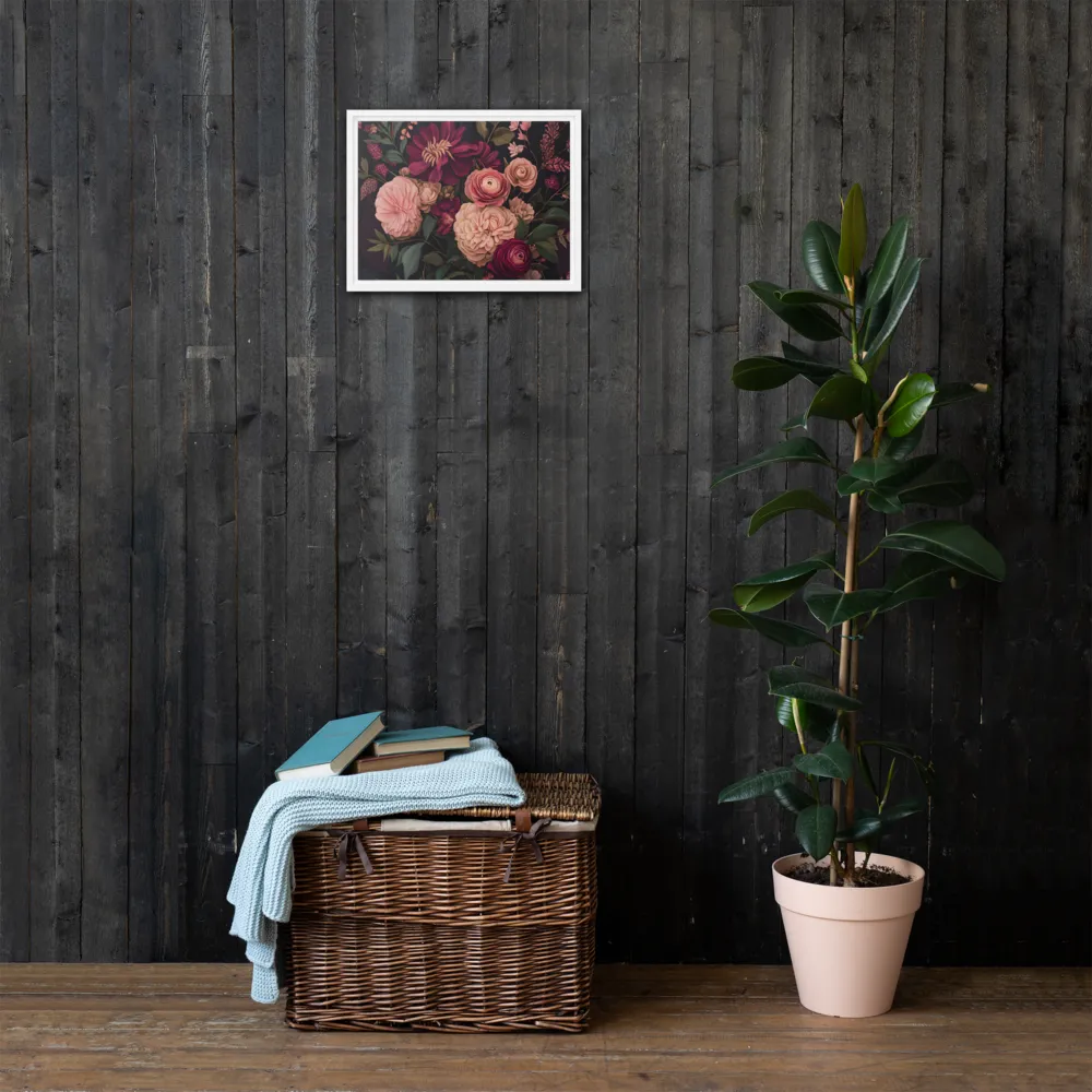 Botanical Elegance | Canvas with White Frame | 12″×16″