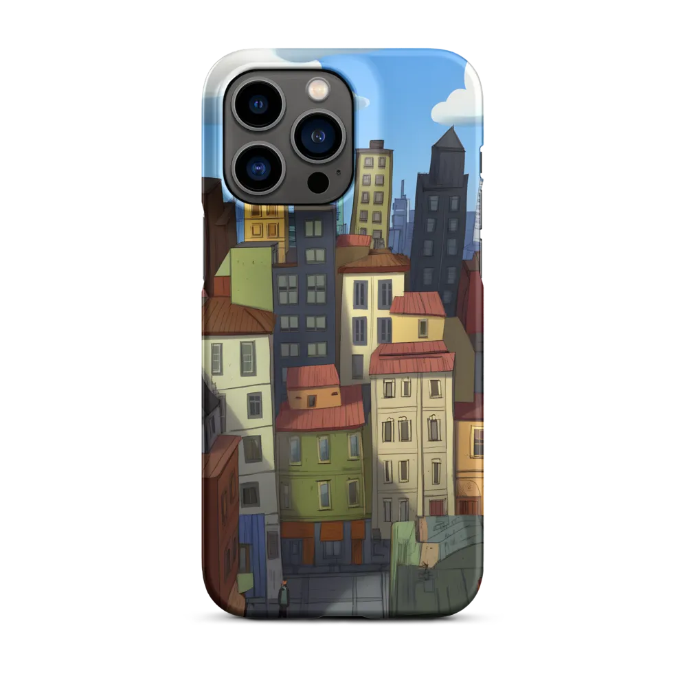 Urban Symphony: A Colorful Cityscape | Phone Case |  14 Pro Max | Snap Case | Matte