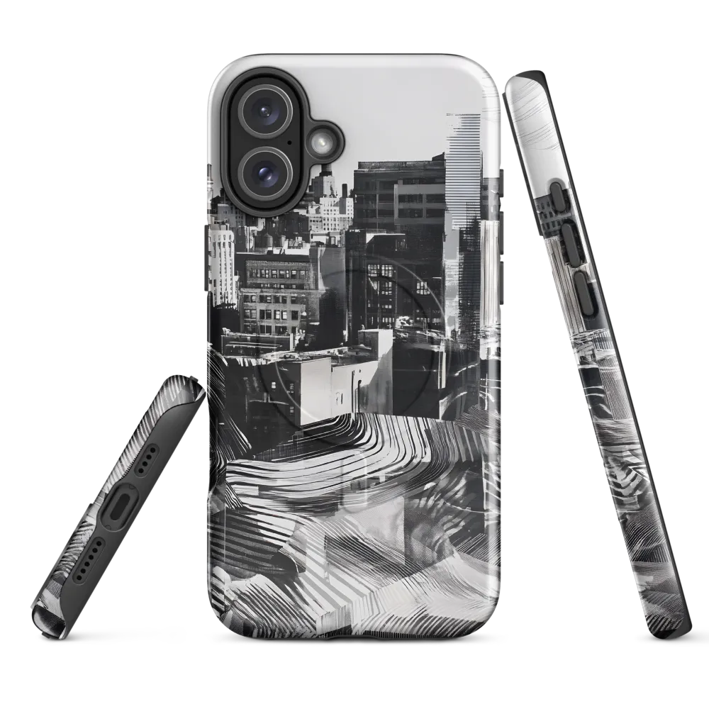 Urban Rhythm in Black and White | Phone Case |  16 Plus | MagSafe® Tough Case | Glossy