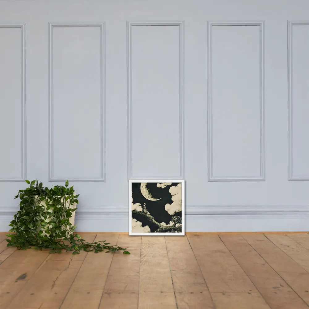 Whispers of the Moon | Poster with White Frame | 14″×14″