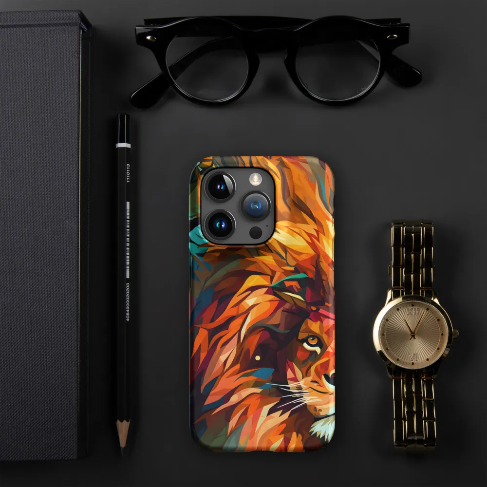 Majestic Gaze: The Polygonal Lion