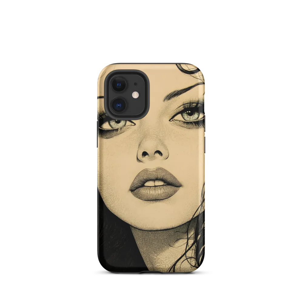 Enigmatic Gaze | Phone Case |  12 mini | Tough Case | Matte