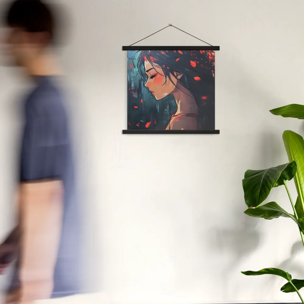 Whispers of Melancholy | Poster With Black Wood Hanger | 18″×18″
