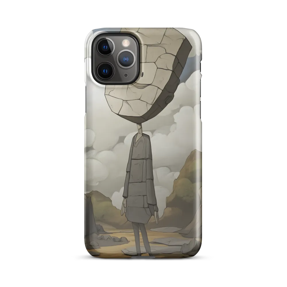 Whimsical Stone Figure in a Rocky Landscape | Phone Case |  11 Pro | Snap Case | Glossy