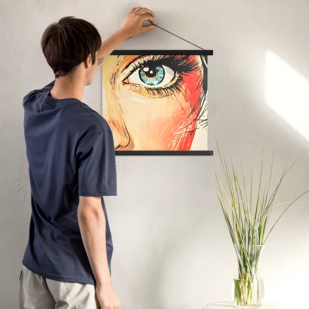 Gaze of Emotion | Poster With Black Wood Hanger | 18″×18″