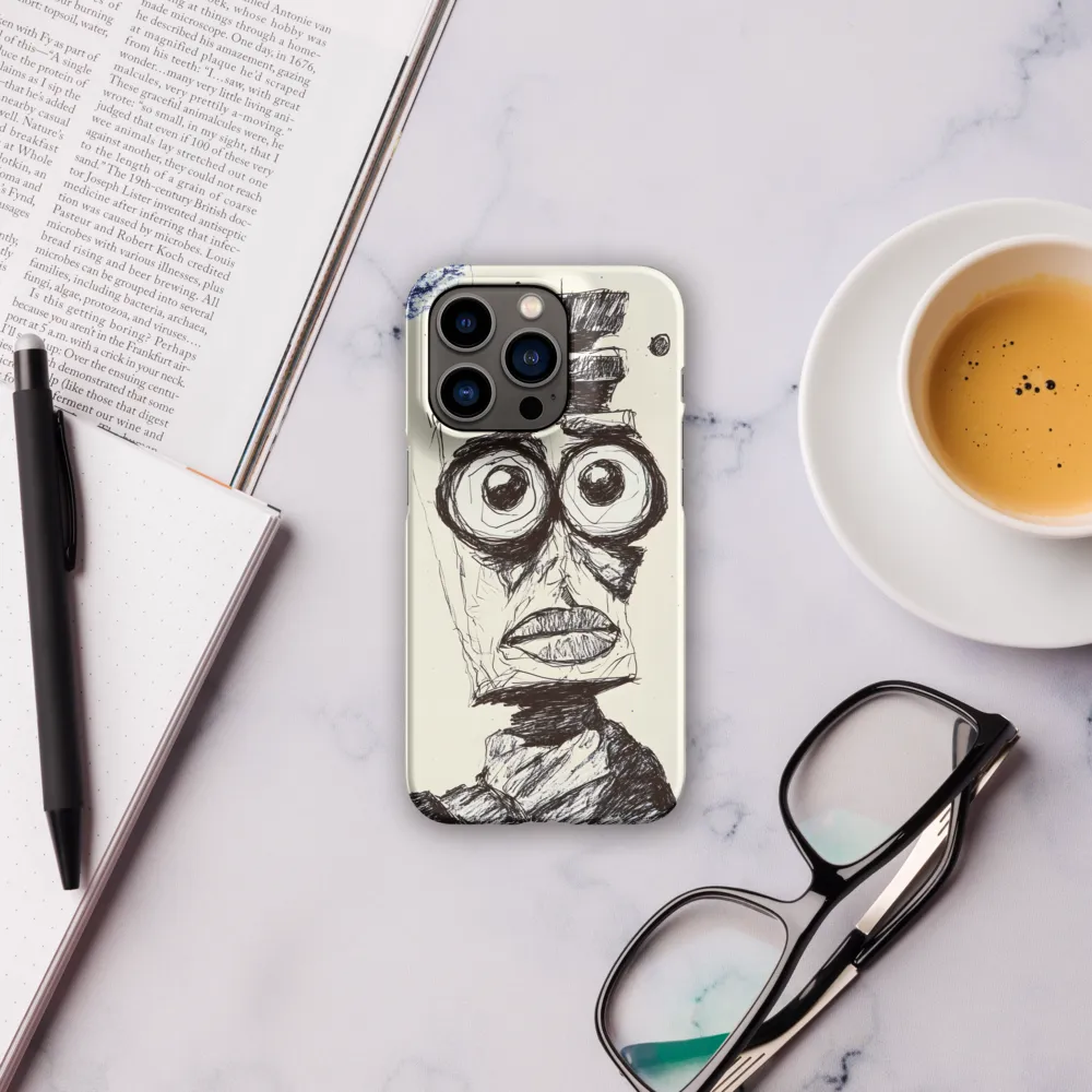 Abstract Surrealist Figure in Cubism | Phone Case |  14 Pro | Snap Case | Matte